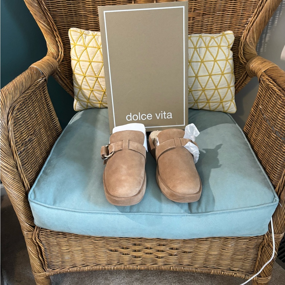 Dolce Vita Brown Suede Clogs